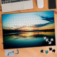457 Denize Yansıyan Gökyüzü Doğa 240 Parça Puzzle Yapboz Tablo