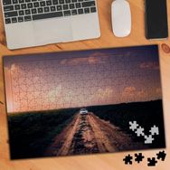 4654 Tarla Arasında Topraklı Yol 240 Parça Puzzle Yapboz