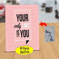 47842874 Your Only Limit Yazılı 99 Parça Puzzle Yapboz Tablo