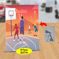 47868156 Basketbol Oynayan Gençler 99 Parça Puzzle Yapboz Tablo