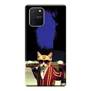 481 Samsung Galaxy S10 Lite SM-G770F Artist Kedi Baskılı Silikon Kılıf