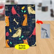 48126115 Sevimli Kedi Köpek Ve Kuş 99 Parça Puzzle Yapboz Tablo