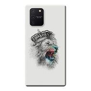 486 Samsung Galaxy S10 Lite SM-G770F Karakalem Aslan Baskılı Silikon Kılıf