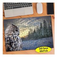 4893 Kış Mevsiminde Asil Duruşlu Baykuş 240 Parça Puzzle Yapboz