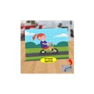 499 Bisiklet Süren Mutlu Çocuk 99 Parça Puzzle Yapboz Tablo