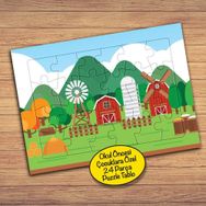 49PZ Şirin Küçük Çiftlik Çocuklara Özel Puzzle Yapboz Tablo