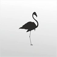 50 cm Flamingo Folyo Sticker