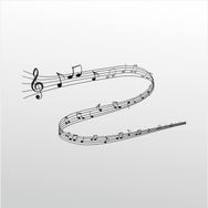 50 cm Müzik Notaları Folyo Sticker