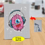 500865 Müzik Dinleyen Canavar 99 Parça Puzzle Yapboz Tablo