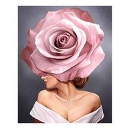 50x65 cm Asil Gül Renkli Sayılarla Boyama Seti Rulo Duvar Sticker