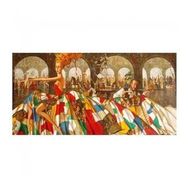 50x65 cm Renkli Elbise Sayılarla Boyama Seti Çerçevesiz Duvar Sticker