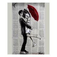 50x65 cm Romantik Şemsiye Anısı 2 Sayılarla Boyama Seti Rulo Duvar Sticker