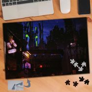 513 Tokyo Sokakları Gece Şehir 240 Parça Puzzle Yapboz Tablo