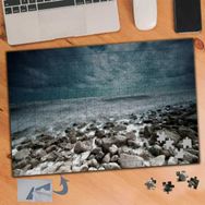 522 Kapalı Gökyüzü Taşlı Deniz 240 Parça Puzzle Yapboz Tablo