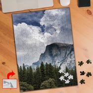 5256A Bulutlar Çam Ağaçları Dağlar 240 Parça Puzzle Yapboz Tablo
