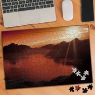5343 Güneş Işığı Dağlar Göl 240 Parça Puzzle Yapboz