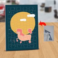 5387690371 Pembe Süs Köpeği 99 Parça Puzzle Yapboz Tablo