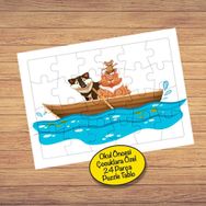 55 Denizde Hayvanlar 24 Parça Çocuklara Özel Puzzle Yapboz Tablo