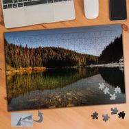 563 Ağaçlar Arasındaki Göl 240 Parça Puzzle Yapboz Tablo