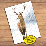 56335 Sevimli Dağ Geyiği Çocuklara Özel Puzzle Yapboz Tablo