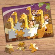 565785 Neşeli Çocuklar Ördekler Çocuklara Özel Puzzle Yapboz Tablo