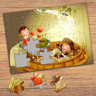 565786 Sevimli Arkadaşlar Çocuklara Özel Puzzle Yapboz Tablo