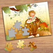 565787 Neşeli Banyo Zamanı Çocuklara Özel Puzzle Yapboz Tablo