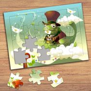 565790 Sihirbaz Kurbağa Çocuklara Özel Puzzle Yapboz Tablo