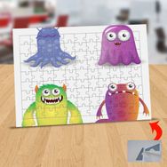 567 Rengarenk Sevimli Canavarlar 99 Parça Puzzle Yapboz Tablo