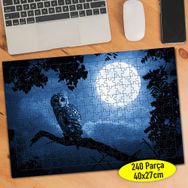 56782280 Dolunay Işığında Daldaki Baykuş 240 Parça Puzzle Yapboz