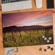 573 Çimenlikte Çiçekler Akşamüstü 240 Parça Puzzle Yapboz Tablo