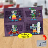 574 Süper Teknolojik Robotlar 99 Parça Puzzle Yapboz Tablo