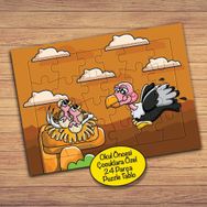57PZ Anne Ve Yavru Akbabalar Çocuklara Özel Puzzle Yapboz Tablo