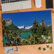 595 Ağaçlar Arasından Manzara 240 Parça Puzzle Yapboz Tablo