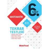 6. Sınıf Matematik Tekrar Testleri Bloktest Yayınları