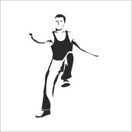60 cm Dansçı Folyo Sticker