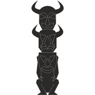 60 cm Kızılderili Putu Folyo Sticker
