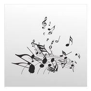60 cm Müzik Notaları Folyo Sticker