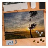 600 Çölde Kuru Ağaç Gün Batımı 240 Parça Puzzle Yapboz Tablo