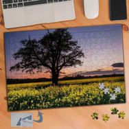 617 Çiçekli Ağaçlı Manzara Doğa 240 Parça Puzzle Yapboz Tablo
