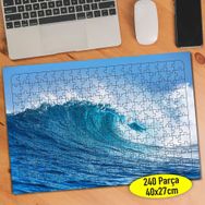 61981641 Dev Dalgalı Mavi Deniz Manzarası 240 Parça Puzzle Yapboz
