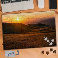 630 Gün Batımında Boş Arazi 240 Parça Puzzle Yapboz Tablo