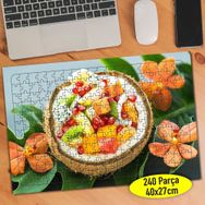 6380256 Çiçekler ve Orman Meyveleri 240 Parça Puzzle Yapboz