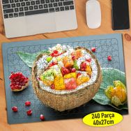 63802992 Çiçekler ve Orman Meyveleri 240 Parça Puzzle Yapboz