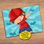 63904 Dabbing Sevimli Çocuk 24 Parça Çocuklara Özel Yapboz Tablo