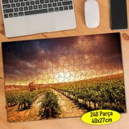 644 Sıralı Ağaçlar Gökyüzü Doğa Manzara 240 Parça Puzzle Yapboz
