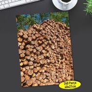 64608041 Ormanda Ağaç Kütük İstifi 240 Parça Puzzle Yapboz