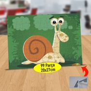 6477 Sevimli Kabuklu Salyangoz 99 Parça Puzzle Yapboz Tablo