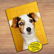 64825 Sevimli Hayvan Köpek Çocuklara Özel Puzzle Yapboz Tablo