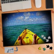 670 Deniz Üstünde Sandal 240 Parça Puzzle Yapboz Tablo